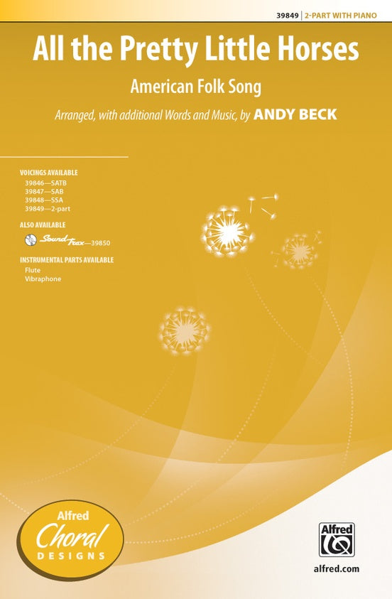 All the Pretty Little Horses - Arr. Andy Beck - 2-Part Choral Octavo (Digital Download)