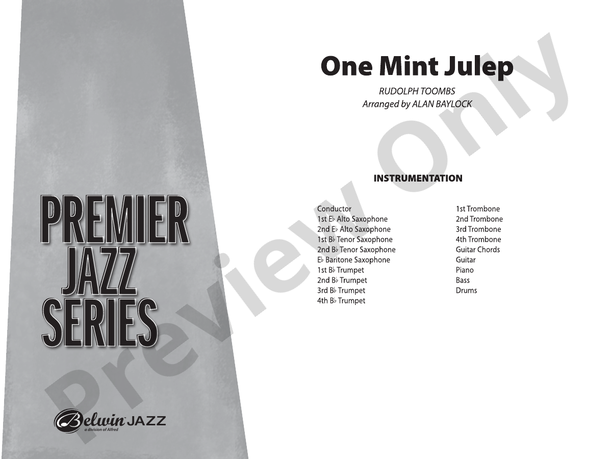 One Mint Julep (Grade 4.5) - Jazz Ensemble Conductor Score & Parts (Digital Download)