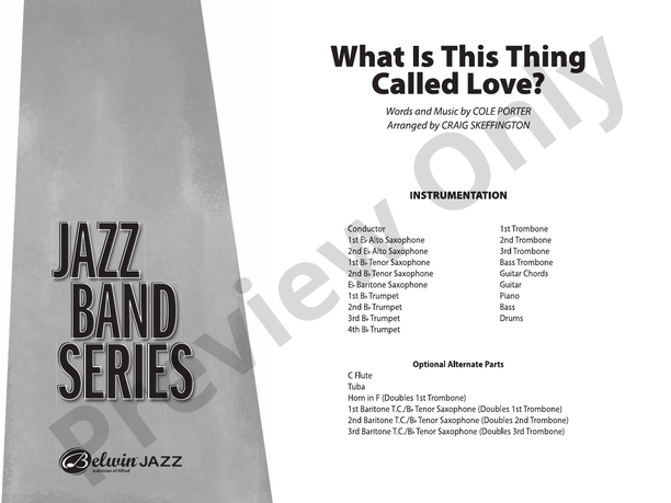 What Is This Thing Called Love? (Grade 3) - Jazz Ensemble Conductor Score & Parts(Digital Download)