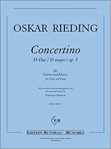 Rieding - Concertino in Dmaj Op5 - Violin/Piano Accompaniment Iceland EB021R031-G