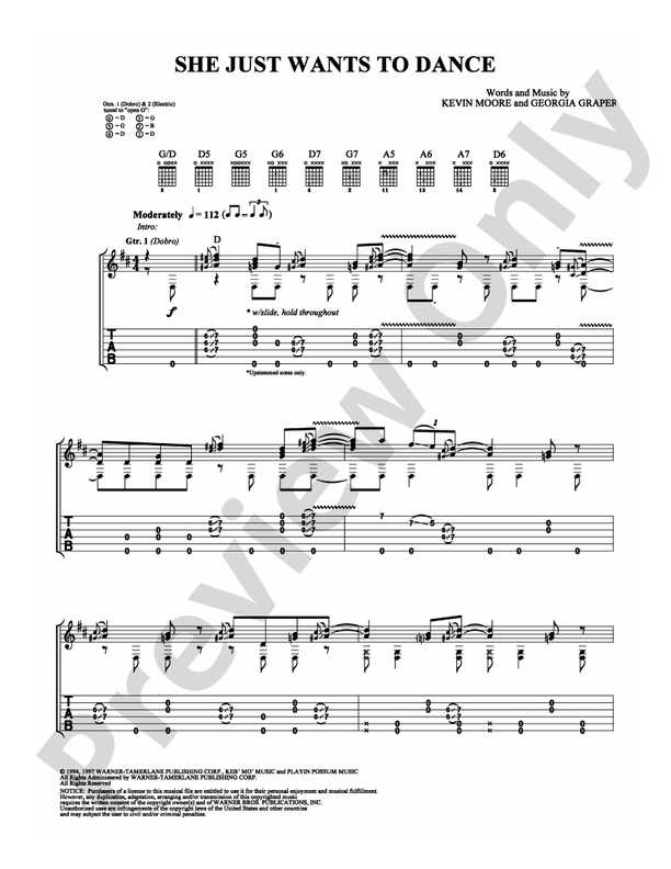 She Just Wants to Dance - Guitar TAB (Digital Download)