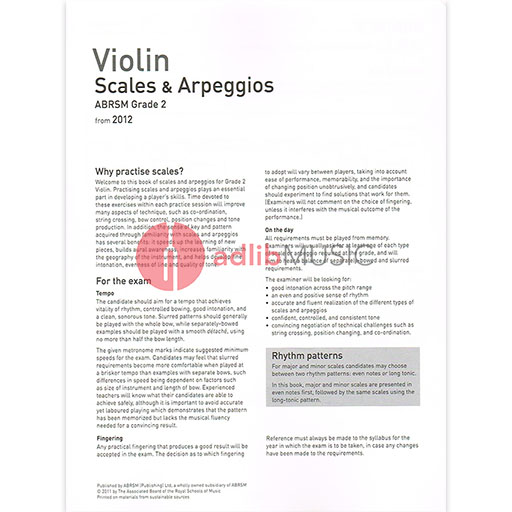 ABRSM Violin Scales & Arpeggios Grade 2