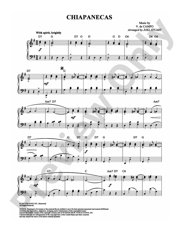 Chiapanecas - Piano (Digital Download)