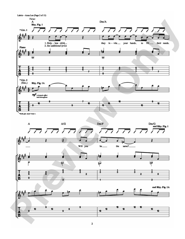 Anna Lee - Guitar TAB (Digital Download)