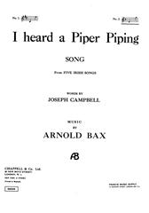 I Heard A Piper Piping (from 'Five Irish Songs') - Vocal/Piano (Digital Download)