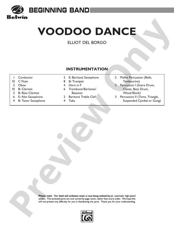 Voodoo Dance - Concert Band Conductor Score & Parts (Digital Download)