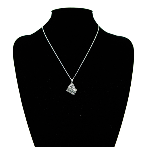 Sterling Silver Grand Piano Pendant with Sterling Silver Necklace
