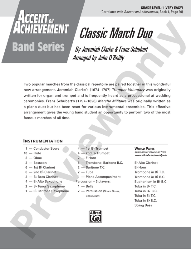 Classic March Duo - Concert Band Conductor Score & Parts (Digital Download)