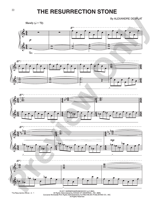 The Resurrection Stone (from "Harry Potter and the Deathly Hallows Part 2") - Piano (Digital Download)