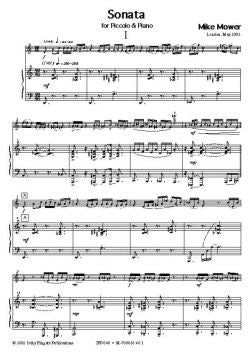 SONATA FOR PICCOLO AND PIANO - MOWER - ITCHY FINGERS