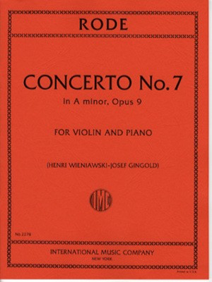 Rode Violin Concerto No 7 in A Minor Violin/Piano