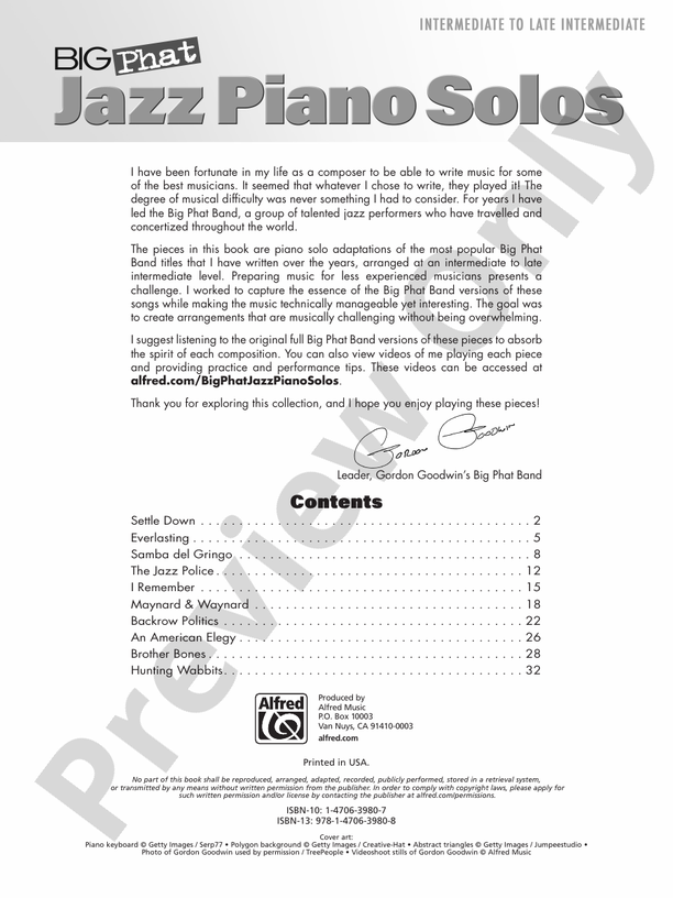 Big Phat Jazz Piano Solos - Piano (Digital Download)