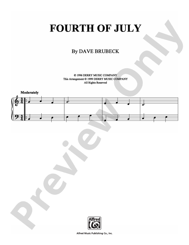 Fourth Of July - Piano (Digital Download)