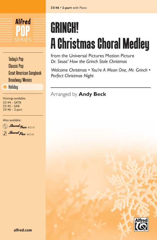 Grinch! A Christmas Choral Medley (from the motion picture Dr. Seuss' How the Grinch Stole Christmas) – 2-Part Choral Octavo (Digital Download)