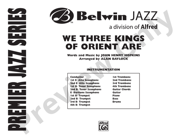 We Three Kings of Orient Are - Jazz Ensemble Conductor Score & Parts (Digital Download)