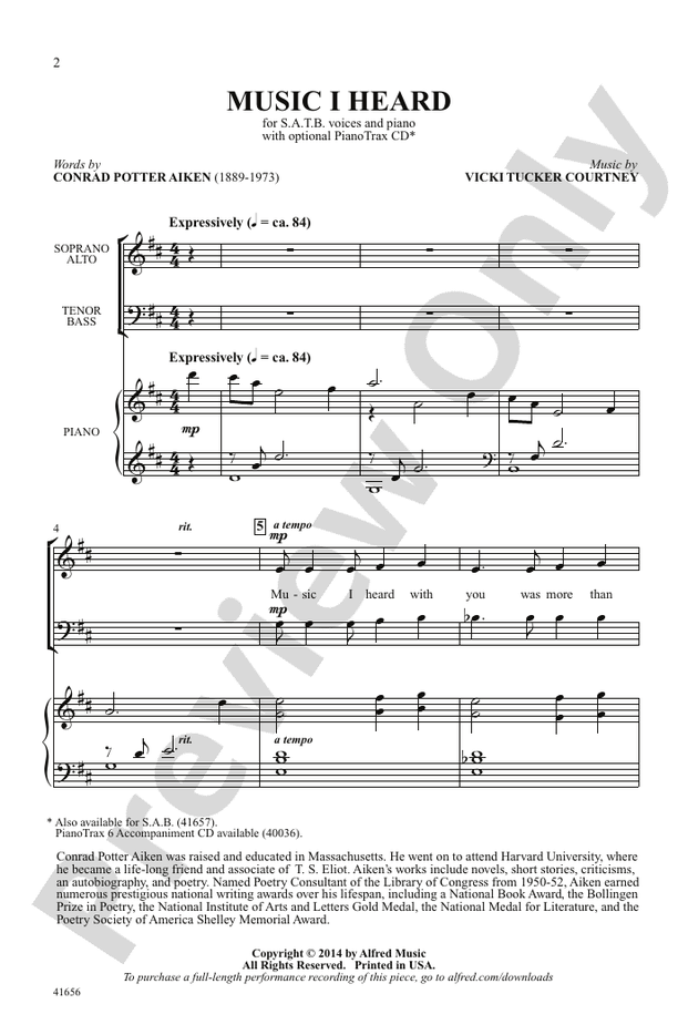 Music I Heard – SATB Choral Octavo (Digital Download)