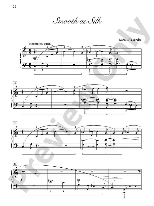 Smooth as Silk - Piano Solo (Digital Download)