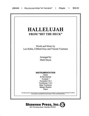 Hallelujah - from Hit the Deck! - Mark Hayes Shawnee Press Instrumental Parts Parts