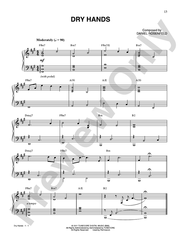 Dry Hands (from "Minecraft") - Piano Digital Download)