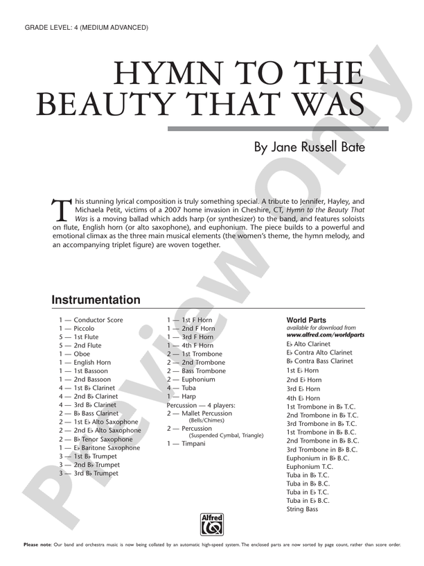 Hymnsong Variants - Concert Band Conductor Score & Parts (Digital Download)