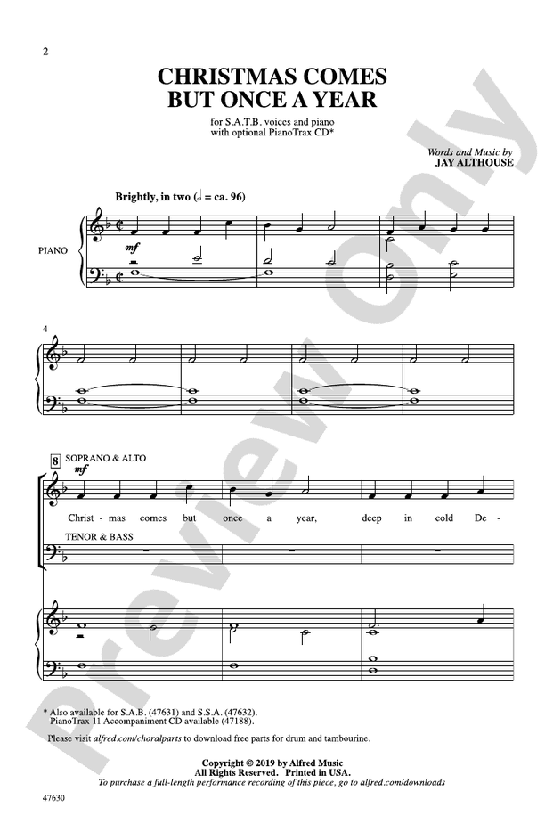 Christmas Comes But Once a Year – SATB Choral Octavo (Digital Download)