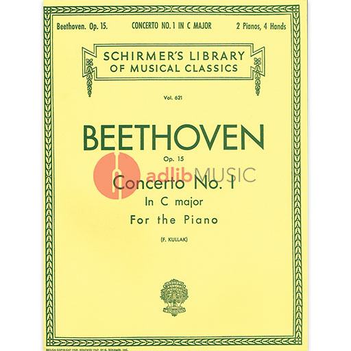 Beethoven - Concerto #1 in C Op15 Lib621 - 2 Pianos Schirmer 50255770