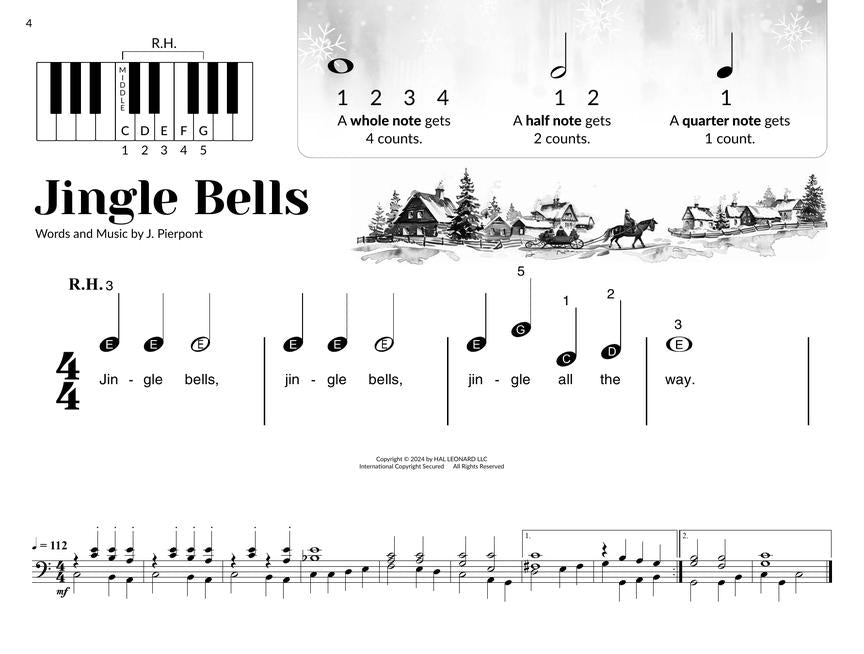 Christmas Songs for the Very Beginner - Piano/OLA Hal Leonard 1465615