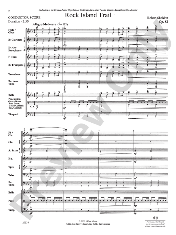 Rock Island Trail - Concert Band Conductor Score & Parts (Digital Download)