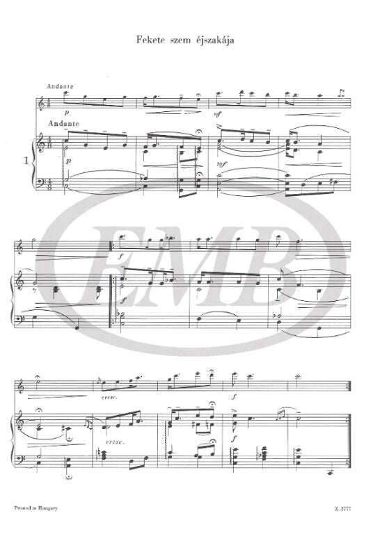 Play Up Gypsy: 60 Hungarian Songs - Violin/Piano Accompaniment EMB Z2777