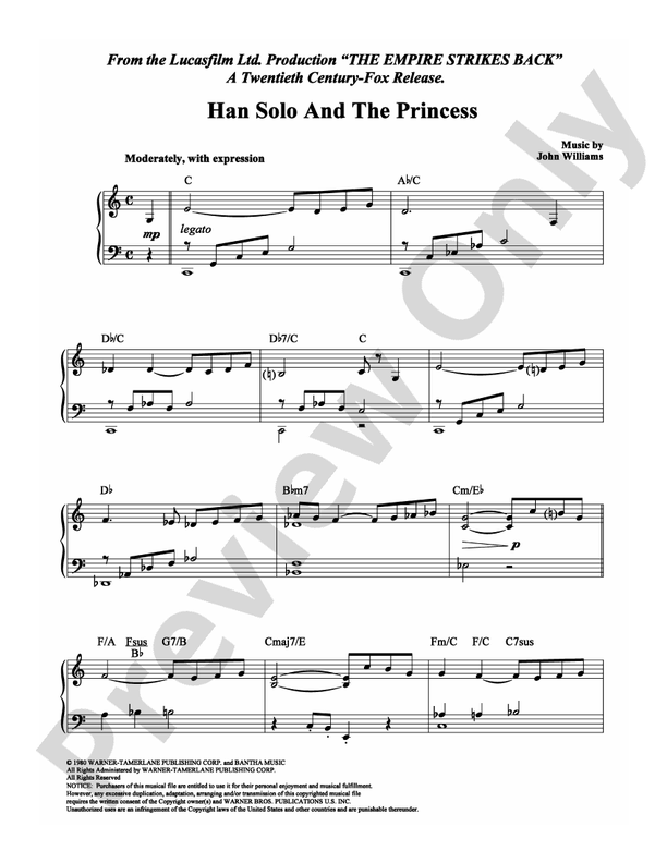 Han Solo and the Princess - Piano (Digital Download)