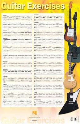 Guitar Exercises Poster - 22 inch. x 34 inch. Poster - Guitar Various Arrangers Hal Leonard