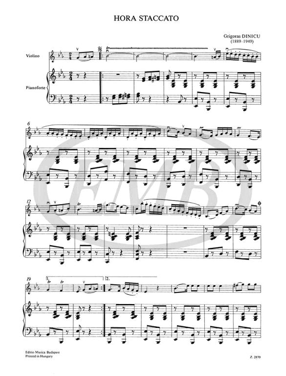 Dinicu - Hora Staccato & Lalouette - Violin/Piano Accompaniment EMB Z2870