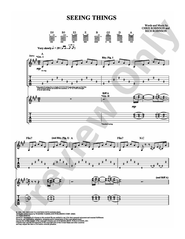 Seeing Things - Guitar TAB (Digital Download)