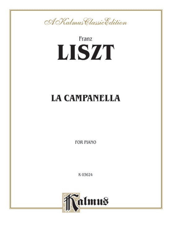 Liszt - La Campanella - Piano Solo (Digital Download)