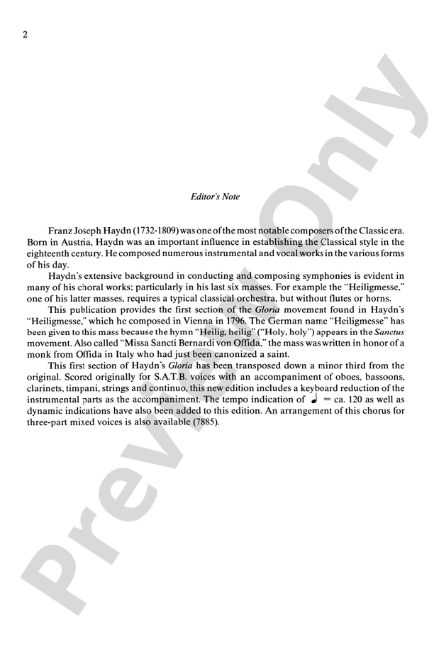Gloria (from Heiligmesse) – SATB Choral Octavo (Digital Download)