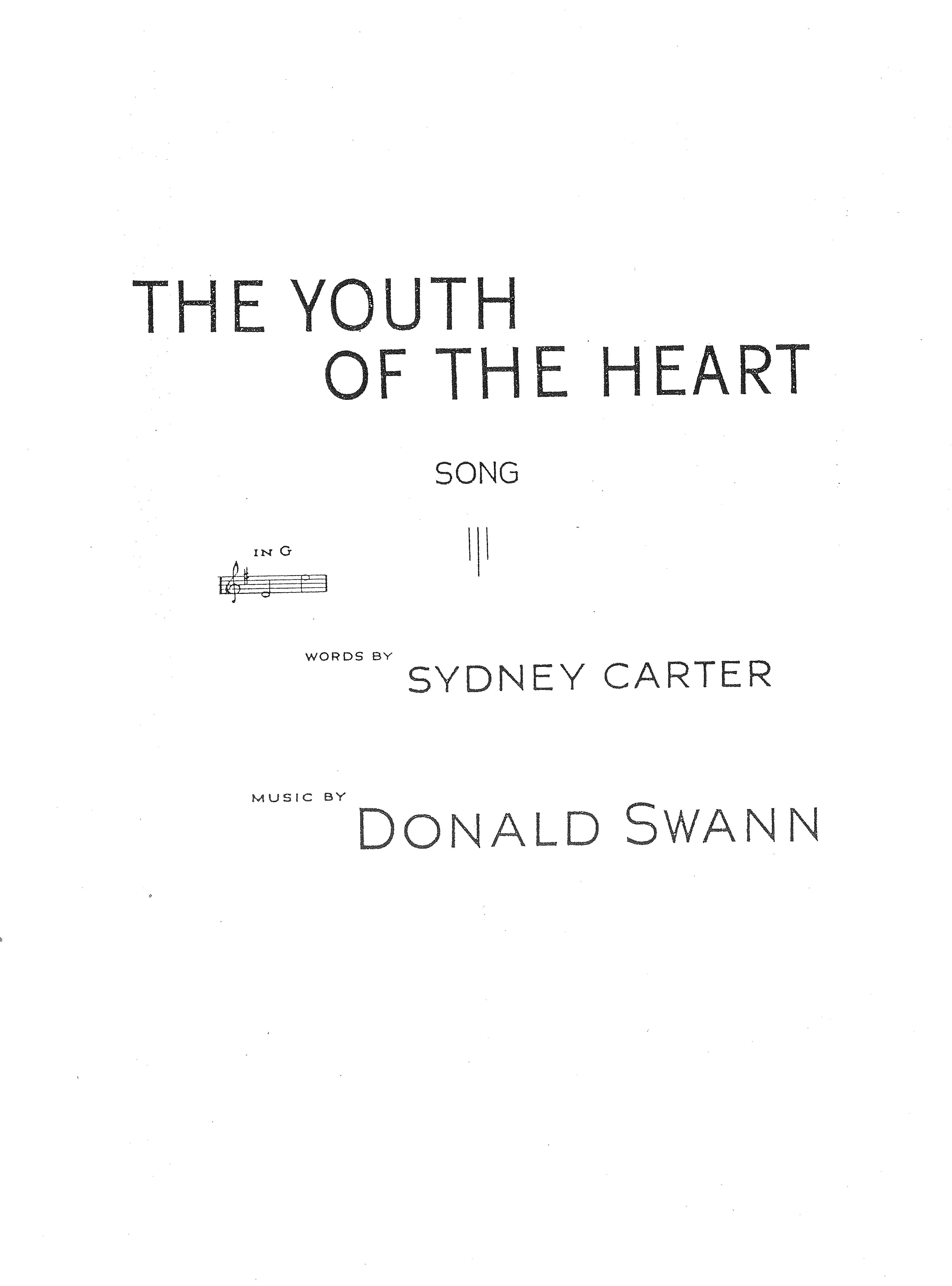 The Youth Of The Heart - Vocal/Piano (Digital Download)