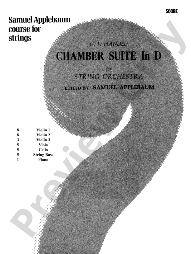 Chamber Suite in D – String Orchestra Conductor Score & Parts (Digital Download)