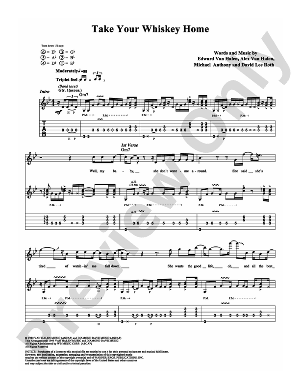 Take Your Whiskey Home - Guitar TAB (Digital Download)