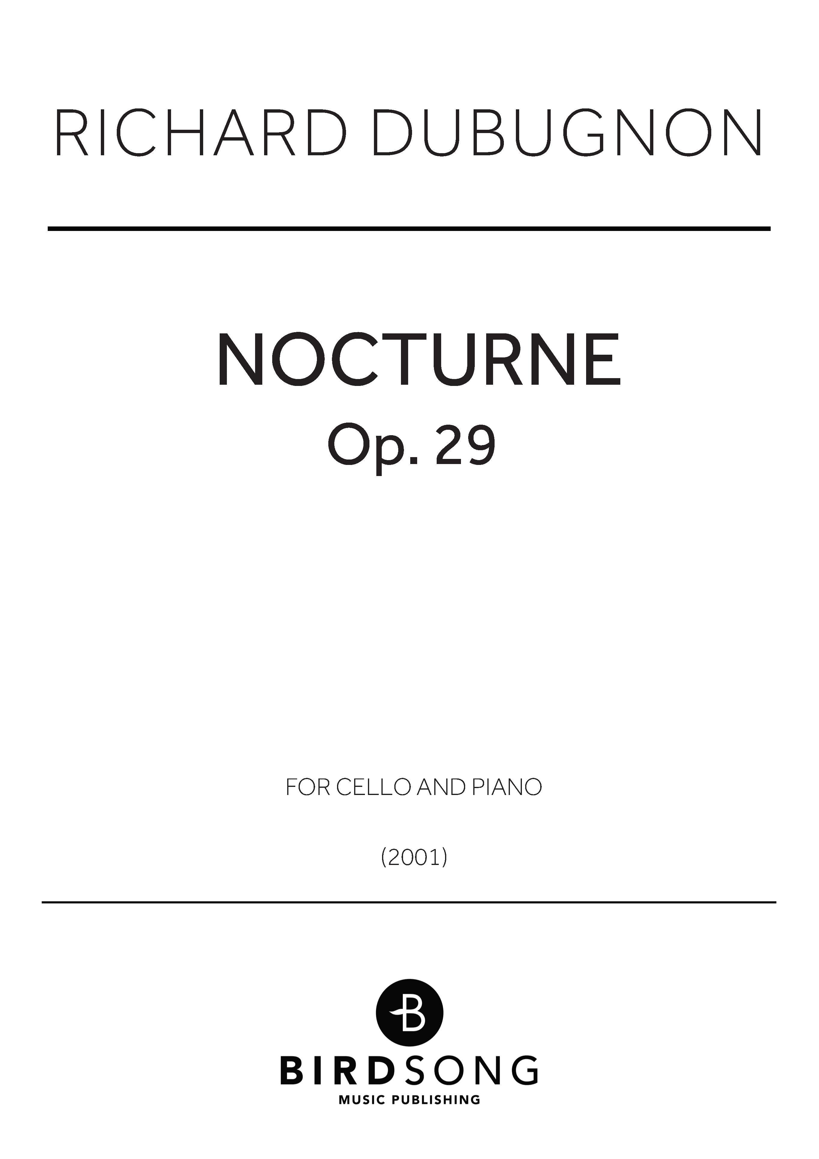 Nocturne - Piano, Cello Duet (Digital Download)