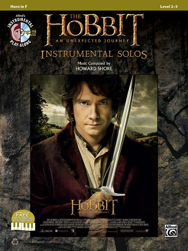 Hobbit Unexpected Journey Solos Horn Bk/CD