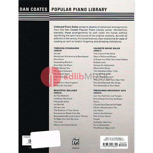 Dan Coates Popular Piano Library Collected Solos