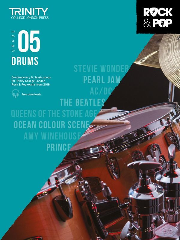 Trinity Rock & Pop Drums Grade 5 From 2018 - Drums Trinity College TCL017031