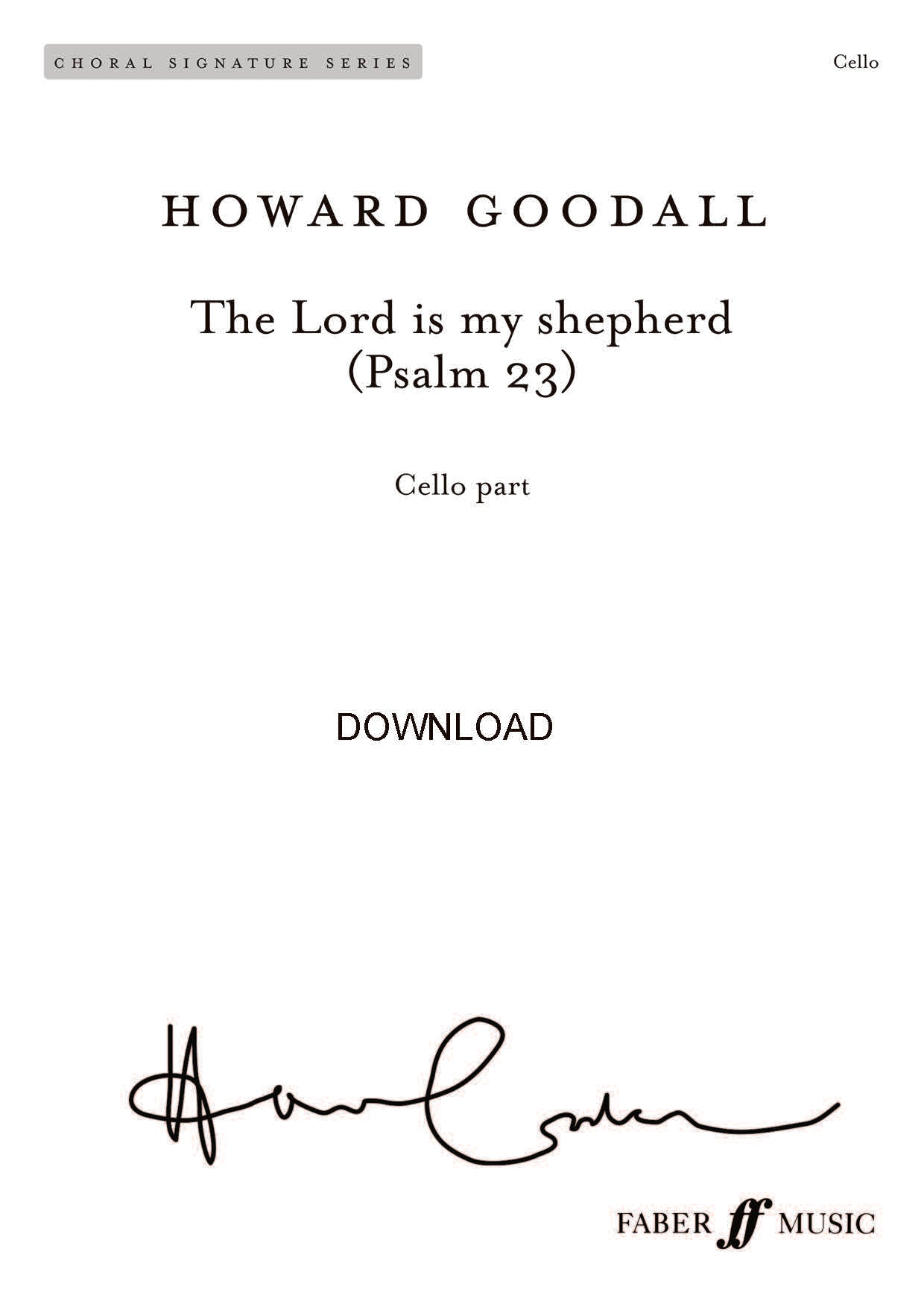 The Lord Is My Shepherd - Cello Part (Digital Download)