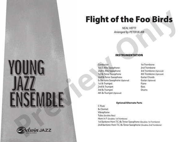 Flight of the Foo Birds (Grade 2) - Jazz Ensemble Conductor Score & Parts(Digital Download)