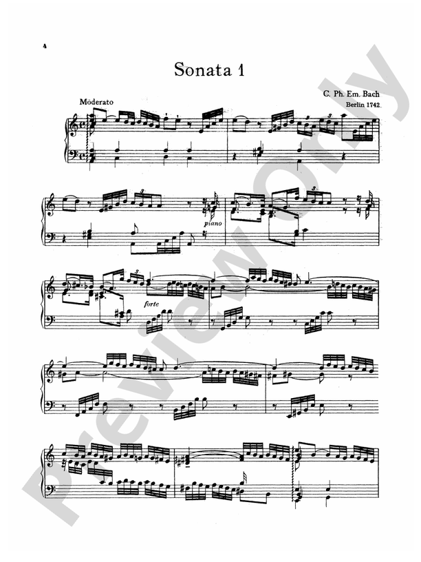 Bach - The Wurttenburg Sonatas (Volume I, Nos. 1-3) - Piano Solo (Digital Download)