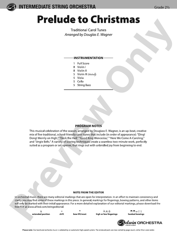 Prelude to Christmas - String Orchestra Conductor Score & Parts (Digital Download)