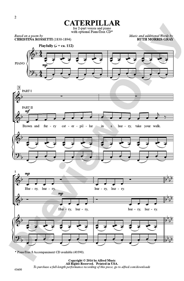 Caterpillar – 2-Part Choral Octavo (Digital Download)