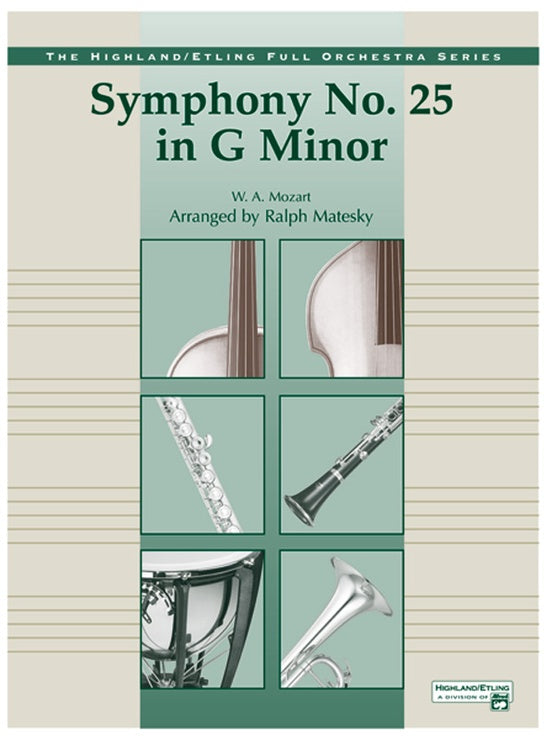 Mozart's Symphony No. 25 in G Minor, 3rd & 4th Movements – Full Orchestra Conductor Score & Parts (Digital Download)