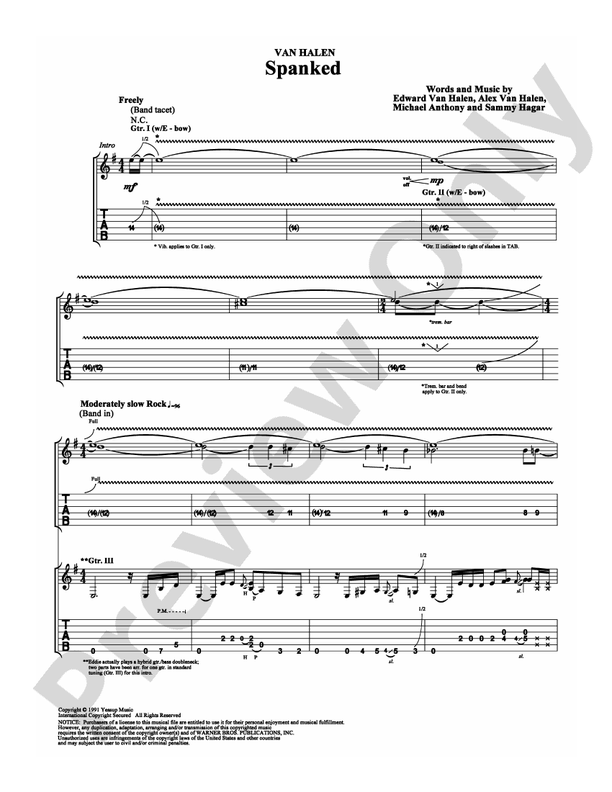 Spanked - Guitar TAB (Digital Download)