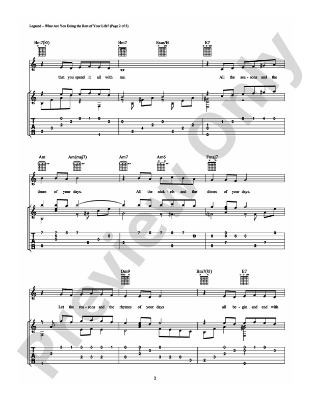 What Are You Doing the Rest of Your Life? - Guitar TAB (Digital Download)